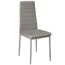 TecTake Set di sedie per sala da pranzo 41x45x98,5cm - disponibile in diversi colori e quantità – (6x Grigio | No. 401851)