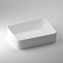 SCHWAN SPA - Lavabo da appoggio di design, 481 x 368 x 120 mm, colore: Bianco opaco (Paris)