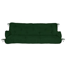 Beautissu Cuscini per dondoli e altalene da Giardino Flair HS - 180x50x8 cm - 2 braccioli e Un soffice Cuscino Grande - Verde Scuro
