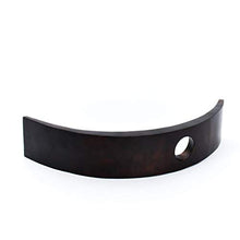 LEEWADEE Sofisticato portabottiglie in Legno con Manico: Elegante Supporto per Bottiglie di Vini, Pezzo Decorativo Ideale per Case e Bar, 29 x 6 x 10 cm, Marrone