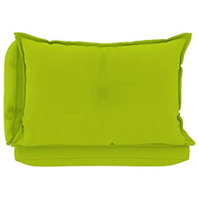 vidaXL Cuscini per Divano Pallet 3 pz Verde Brillante in Tessuto