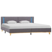 SKM Giroletto con LED Grigio Chiaro in Tessuto 160x200 cm (27.45kg)