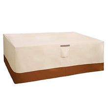 SONGMICS GFC92EC Copertura Protettiva per Mobili Arredamento da Giardino, Tavoli e Sedie da Cortile, per Esterno, Impermeabile, Rettangolare, Beige, 250 x 200 x 80 cm