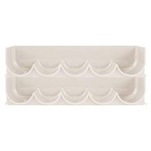 mDesign Set da 2 scaffali per bottiglie di vino impilabili – Portabottiglie in plastica per 10 bottiglie – Organizer in plastica per ogni tipo di bottiglia – beige