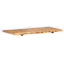 FAMIROSA Piano per Lavabo Bagno in Massello di Acacia 120x55x3,8 cm