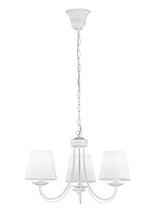 Trio Leuchten Lampadario E14, 28 W, Bianco Opaco, 47 x 47 x 150 cm