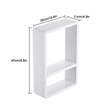 Mensola Da Parete Per Bagno, Scaffale Portaoggetti A 2 Ripiani Espositore Autoadesivo Per Cucina - Nessuna Foratura Necessaria