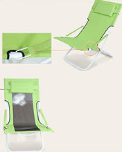 XinQing-Divano Pigro Sedia Pieghevole reclinabile della Poltrona del Balcone della Sedia della Rottura del Pranzo della Sedia pigra (Color : Green)