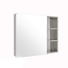 haozai Mensola da Muro O da Cassetti Scaffale Parete Design En Colore Bianco Pensile Bagno Sospeso,Specchio Contenitore Bagno,Specchio Bagno 1214