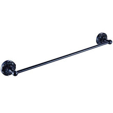 BEIEU - Portasciugamani vintage bronzo nero unipolo bagno europeo