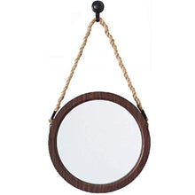 Pyrojewel. Trucco Specchi Retro specchio appeso Con corda della canapa parete decorativo Specchio | Bathroom Specchio | Parete Vanity trucco e la rasatura Specchio | montatura Plastica Circle specchio