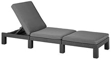 Keter Lettino Prendi Sole Daytona da Esterno con Cuscino Incluso, Grafite, 1195 x 65 x 22 centimetri