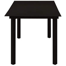 SKM Set da Pranzo da Giardino 5 pz Nero in Vetro e Acciaio (40.57kg)