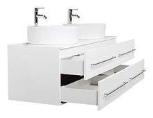 Mobile bagno Novum XL bianco lucido con doppio lavabo
