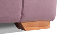Natura Sofa - Divano fisso vintage Luna, 3 posti, velluto lilla, ispirazione Chesterfield, lunghezza 197 cm.