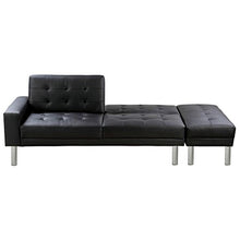 Festnight Divano Letto Pelle Sintetica Nera