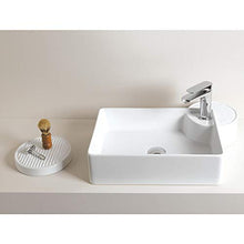 Lavandino Lavabo appoggio rettangolare serie Cartesio monoforo