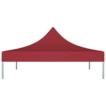 vidaXL Tetto per Tendone per Feste 3x3 m Rosso Borgogna 270 g/m²