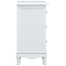 FAMIROSA Credenza con 4 Cassetti Bianca e Grigia 65,5x35x68 cm in MDF