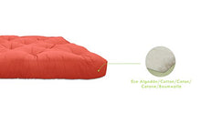 Futon Cotone, Colore Rosso, 140x200x14 cm.