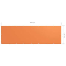 vidaXL Paravento Balcone Arancione 120x400 cm in Tessuto Oxford