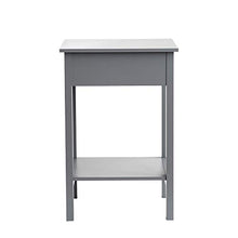 woodluv Comodino con mensola, tavolino da salotto, colore: Grigio