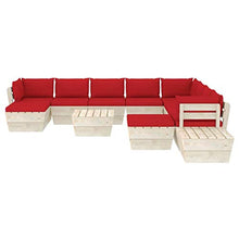 FAMIROSA Set Divani da Giardino su Pallet 12 pz con Cuscini Legno Abete-3702