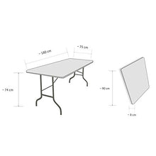 Vanage VG-9610 Tavolo Pieghevole, Bianco, 90x75x8 cm