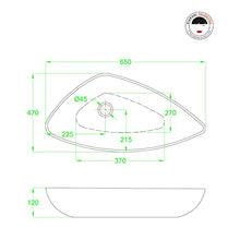 LAVABO DA APPOGGIO FORMA A GOCCIA IN CERAMICA DESIGN MODERNO