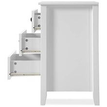 WGYDREAM Comodino Comodino Comodino Bianco Comodino Camera da Letto Comodino Telefono Tavolo con 3 Cassetti con Gambe in Legno per Camera da Letto Bagno Soggiorno
