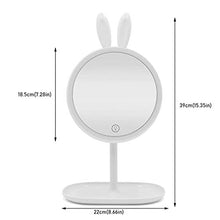 JKCKHA Il trucco dello specchio del LED, specchio da trucco Specchio da toilette con montaggio a parete, 10x bagno specchio da rasatura su due lati rotonda ingrandimento Vanity girevole Specchio ruota