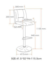 Amazon Brand - Movian Sarnen - Set da 2 sgabelli da bar, 52 x 41,5 x 115 cm, nero