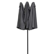 Zelsius Ombrellone da Sole | Ombrellone con manovella |Grigio - 460x270 cm | Ombrellone da Mercato | per Balcone e Giardino