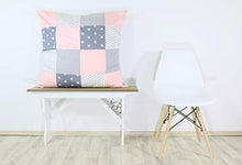 Copripiumino neonato ULLENBOOM ® 80x80, rosa, grigio (adatto anche a una copertina da carrozzina o un cuscino decorativo)