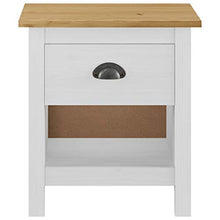 Comodino con 1 cassetto e 1 ripiano per soggiorno, camera da letto, lato divano, 46 x 35 x 49,5 cm (L x P x A) bianco e legno chiaro