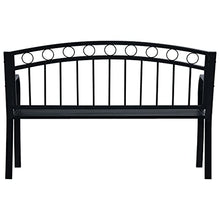 VidaXL - Panca da giardino, 125 cm, colore: Nero