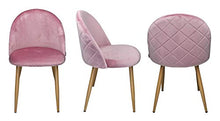 Sedia Imbottita in Velluto Rosa MOD. Sophie (2 pz)