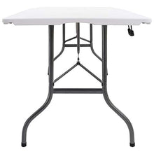 E E-NICES Tavolo da Giardino Pieghevole Bianco 180x72x72 cm in HDPE