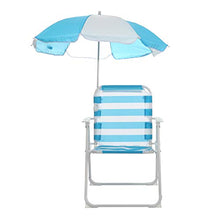 Sedia azzurra con ombrellino parasole per bambini Azzurra