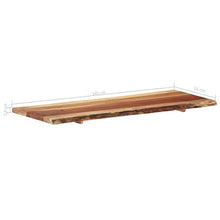 FAMIROSA Piano per Lavabo Bagno in Massello di Acacia 140x55x3,8 cm