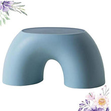 Ruluti 1pc Piccolo Sgabello per Bambini, Anulare Antiscivolo Sgabello Basso Indossare Scarpe Sgabello, per Cucina Bagno Camera Office (Blu)