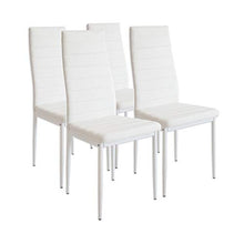 Albatros 2552 Milano - Sedie per sala da pranzo, Finta Pelle, Bianco, Set di 4