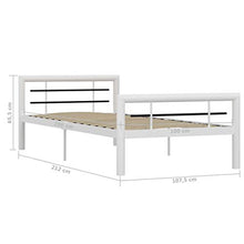 SKM Giroletto Bianco e Nero in Metallo 90x200 cm