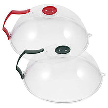 Uonlytech CperchiSplatter per Micrnde 2 Pezzi CperchiTrasparente per Piastra per Alimenti per Micrnde CperchiParaspruzzi CN Maniglia E Fri per Sfiati del Vapre