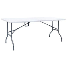 E E-NICES Tavolo da Giardino Pieghevole Bianco 180x72x72 cm in HDPE