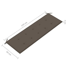 vidaXL Panca da Giardino con Cuscino Talpa 150 cm in Legno di Teak