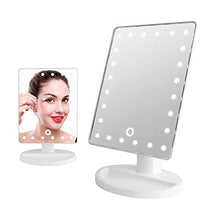 Specchio da trucco, 20 LED 10X manifesto specchio cosmetico touch screen USB ricarica specchio trucco