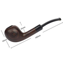 Pipa da uomo fatta a mano in tabacco, pipa vintage in legno radica, portatile senza vernice, con accessori, A2