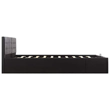 SKM Giroletto con Contenitore Idraulico Nero Similpelle 180x200cm