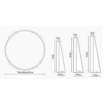 IG Specchio da Bagno Specchio per Trucco per Trucco per Trucco con Scaffale da Bagno Portico a Parete Appeso a Parete,C,60 Cm.